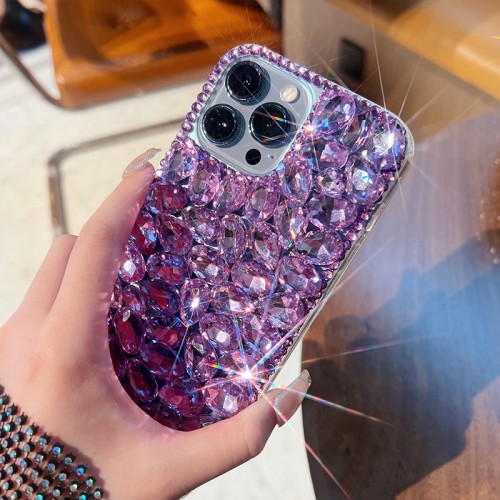 Rhinestones Bling Phone Case With Anti-fall Full Protection For iPhone